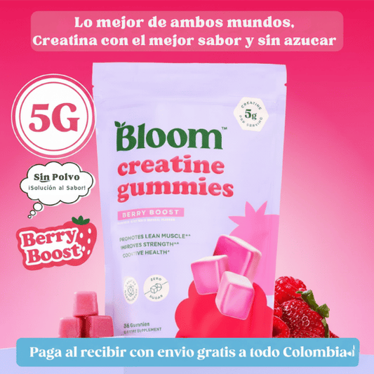 Bloom Creatine Gummies 5g: El Sabor a Caramelo que Construye Músculo
