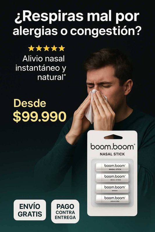 Barra nasal BoomBoom: Libera tu nariz, potentes con tecnología de flujo de vapor