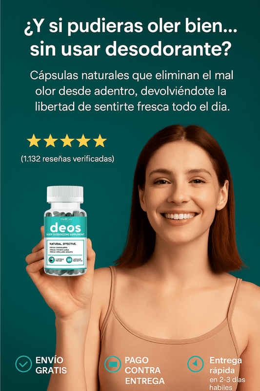 DEOS – Suplemento Natural Desodorante Interno | Controla el Mal Olor desde Adentro